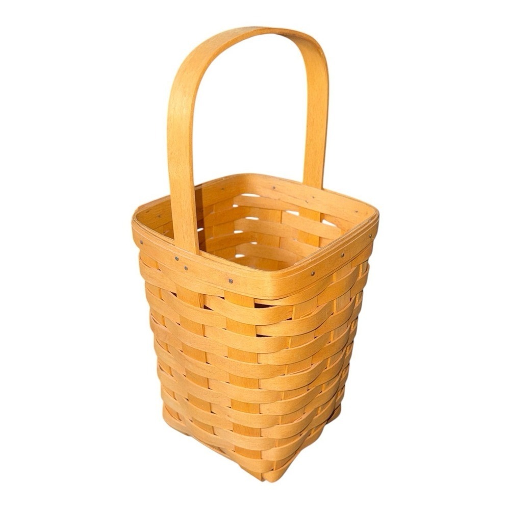 Vintage 1998 Longaberger Handwoven Basket Signed & Dated